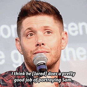 aborddelimpala giphyupload jensen ackles sam winchester jared padalecki GIF