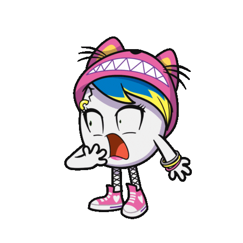 Toikido omg shocked run scared Sticker