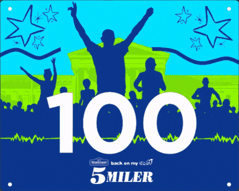 bomfevents giphygifmaker 5 miler bib rainbow GIF