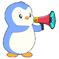 Lets Go Sticker by Pudgy Penguins