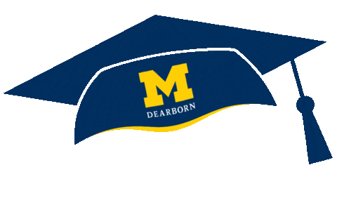 Graduation Graduate Sticker by University of Michigan-Dearborn