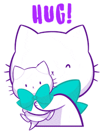 White Cat Love Sticker by shourimajo