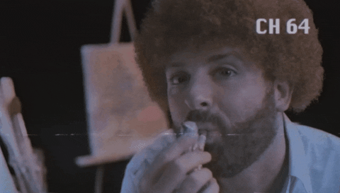 bob ross wink GIF by Red Sun Rising