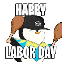 Labor Day Usa Sticker by Pudgy Penguins