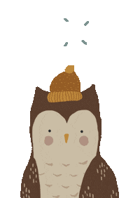 Illustration Owl Sticker by Pratya A.