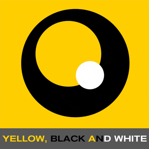 yellowblackandwhite giphyupload ybw yellow black and white GIF