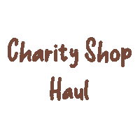 Charity Shop Writing Sticker