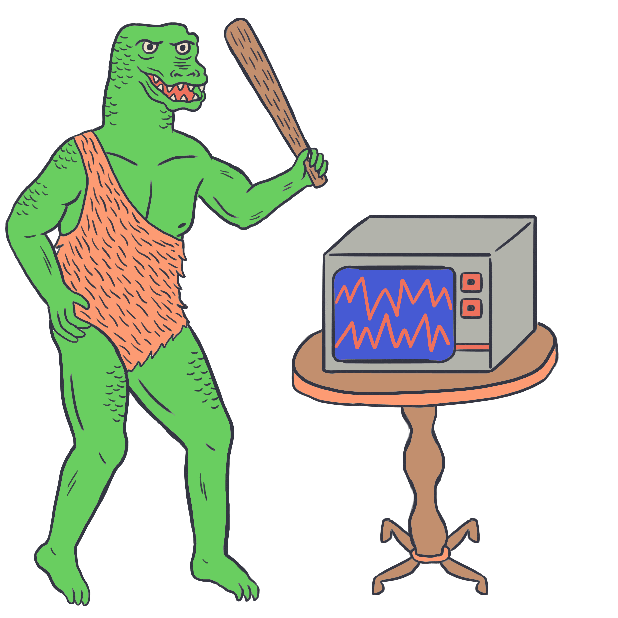Angry Lizard Man Sticker by Joseph Harmon