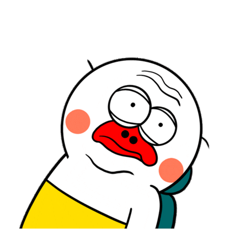 Disappointed Duck Sticker by kwaesam