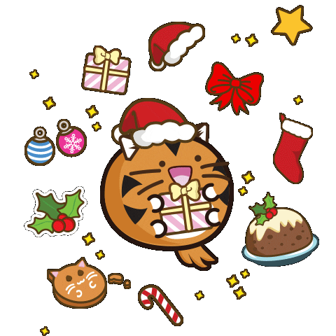 Happy Christmas Sticker by Fuzzballs