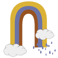 ms_coco_morales rainbow rain cloud raining cloud Sticker