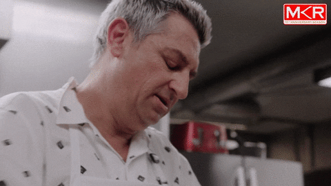 sweat mkrau GIF by My Kitchen Rules