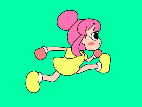 Girl 走る GIF by ShibuichiWaika