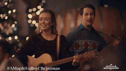 Christmas Singing GIF by Hallmark Mystery