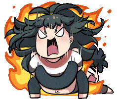 Angry Fire Sticker by Jin