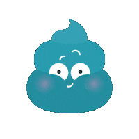 join_zoe poop blue poop Sticker