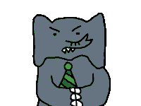 Elephant No Sticker by Angry Duck