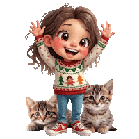 Boys Girls Ugly Sweater Sticker