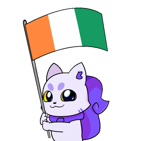 Flag Ireland Sticker by Lucky Kat Studios