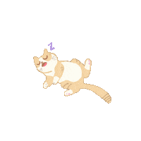 Tired Cat Sticker