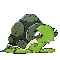 Sea Turtle Nod Sticker by Mike Bennett Art