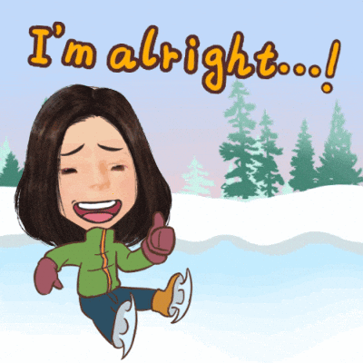 Ice Skating Thumbs Up GIF