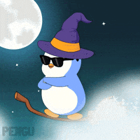 Flying Trick Or Treat GIF by Pudgy Penguins