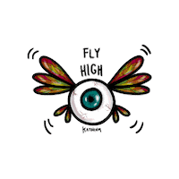 kathium fly eye high wings Sticker