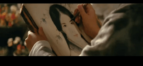 san sheng san shi shi li tao hua GIF