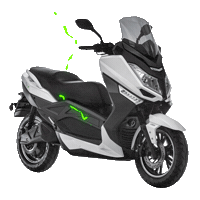 italy2volt green escooter emobility i2v Sticker