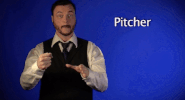 sign language pitcher GIF by Sign with Robert