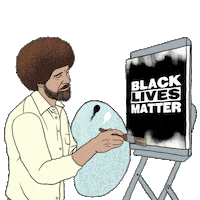 Black Lives Matter Painting Sticker by INTO ACTION