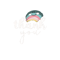 gishellamonica rainbow thank you merci danke Sticker
