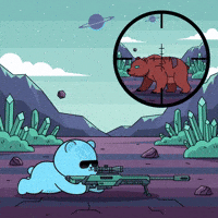 Taking Aim Bear GIF by Kanpai Pandas