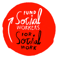 EstudioZavala social work defund the police defundthepolice fund social workers Sticker