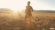 pink pink sun running behind the scenes GIF