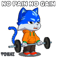 Working Out Sticker by Toshithecat