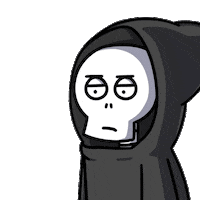 infinipop_comics death skeleton comics disappointed Sticker
