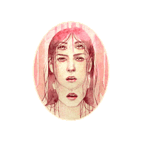 julianahellmuth german watercolor filipina watercolor painting Sticker