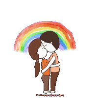 Butternoodledoodles rainbow gay pride queer Sticker