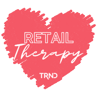 TRNDBTY heart therapy retail retailtherapy Sticker