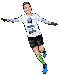 Run Happy Running Sticker by eBibs