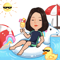 Chilling Pool Party Sticker