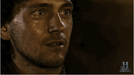 shakes head scoff GIF by Vikings on HISTORY