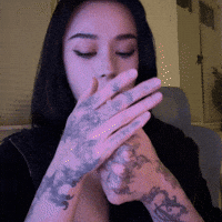 Cute Girl Smoking GIF