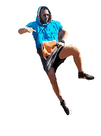 yallah_poncho cool jump kite poncho Sticker