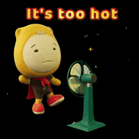 Feeling Hot Heat Wave GIF by Gumazing