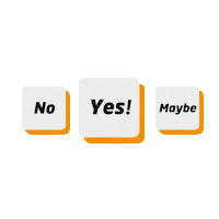 Samara_creativedesign yes no maybe choices Sticker