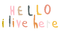 barbsiegraphy hello live house my house Sticker