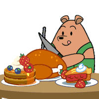 Hungry Thanks Giving Sticker